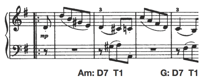Haydn, Piano Sonata in G Major, Hob.XVI:27, III., mm. 9–12.