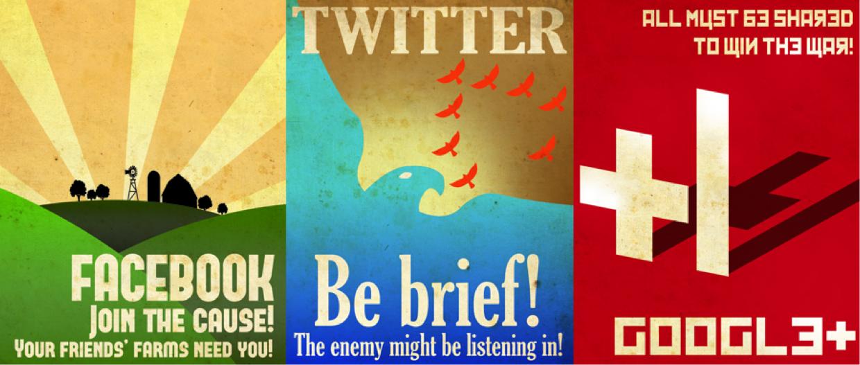 social media propaganda poster